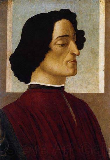 BOTTICELLI, Sandro Portrait of Giuliano de Medici France oil painting art